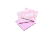 CraftsFabrics 7pcs Pink Princess Cotton Fat Quarter Checkered Stripped 50x40cm Wide Sewing Baby Cloth Kids Bedding Cushion Patchwork Fabric